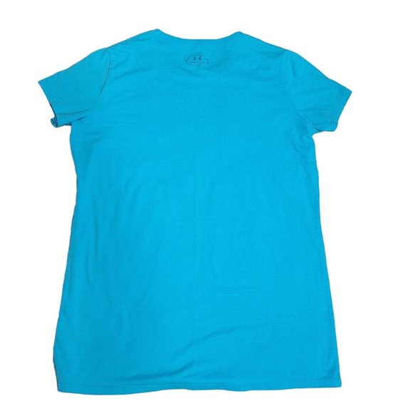 Under Armour Heatgear T-Shirt Size YLG Youth Large Blue Short-Sleeve Athletic - Picture 3 of 3